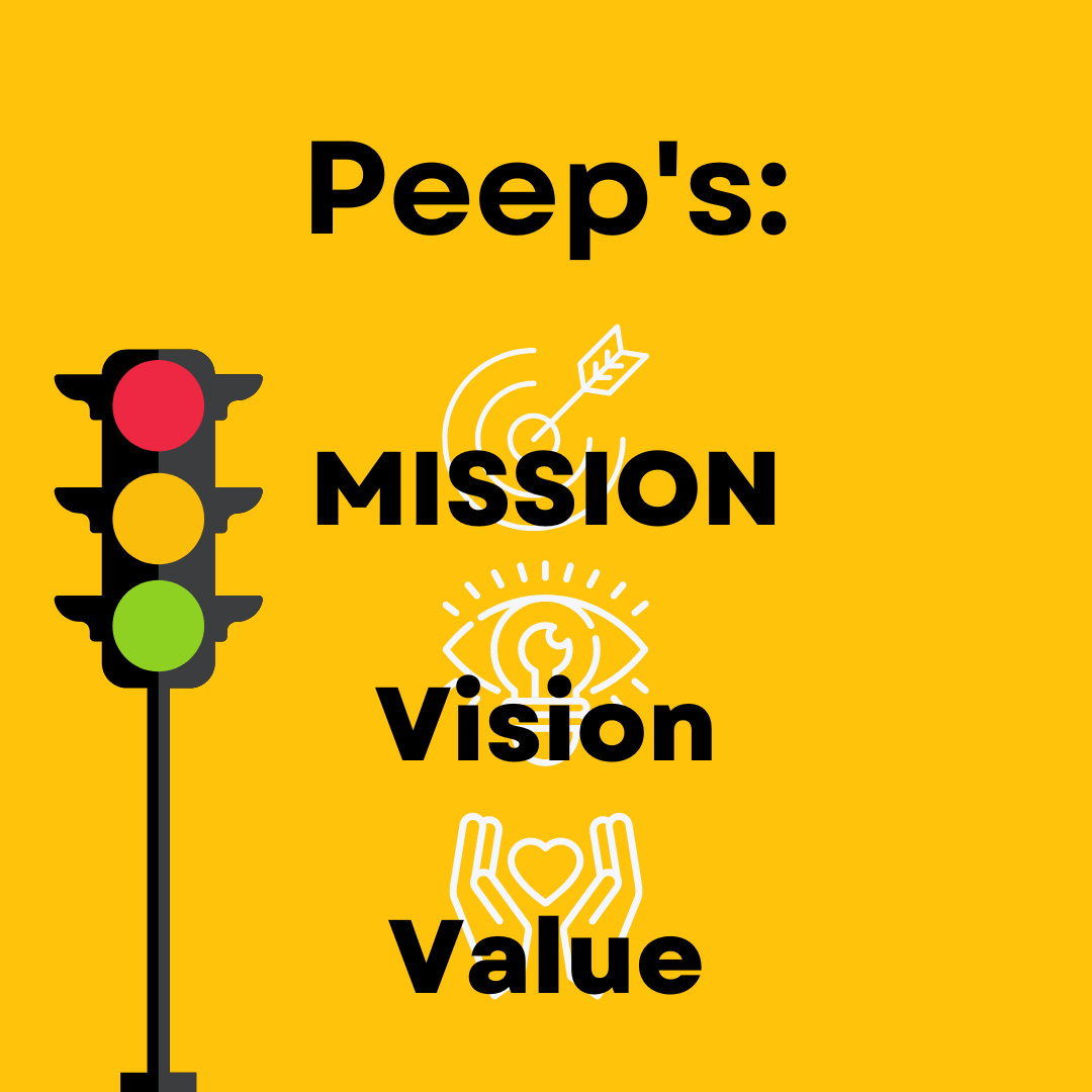 Peeps mission vision and values